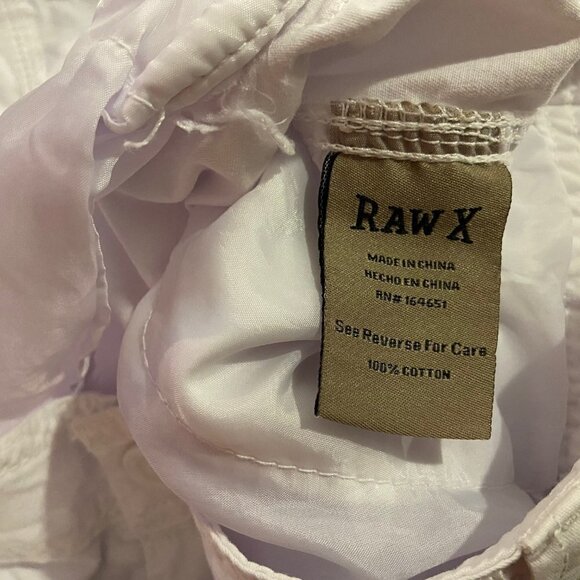 RAW X Men's White Belted 12" Inseam Cargo Shorts - Size 40 -NWT - Picture 5 of 5